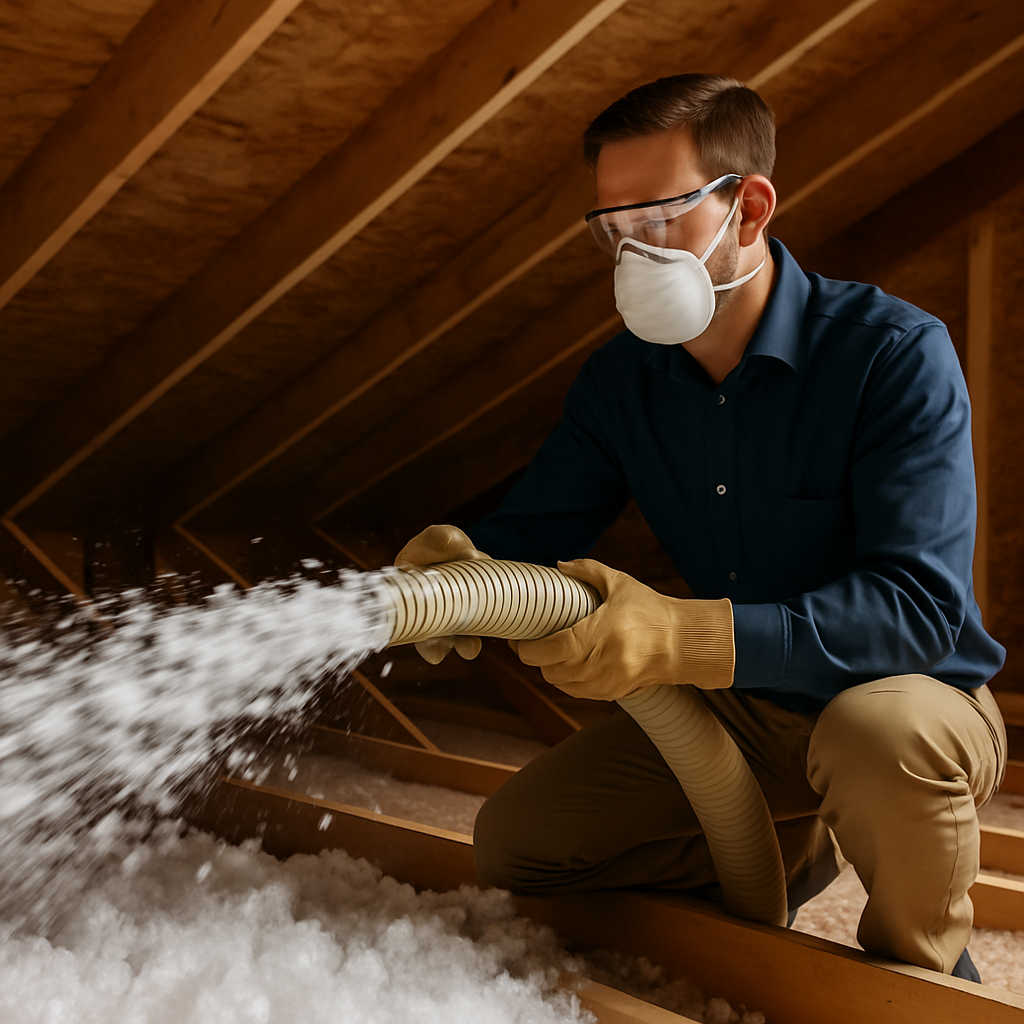 residential attic insulation installation - Palm City, FL - installed by Air One Attic Insulation